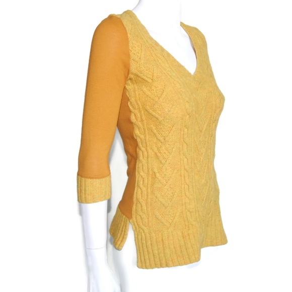 Pilcro and the Letterpress Mustard/Orange Sweater - Picture 3 of 5